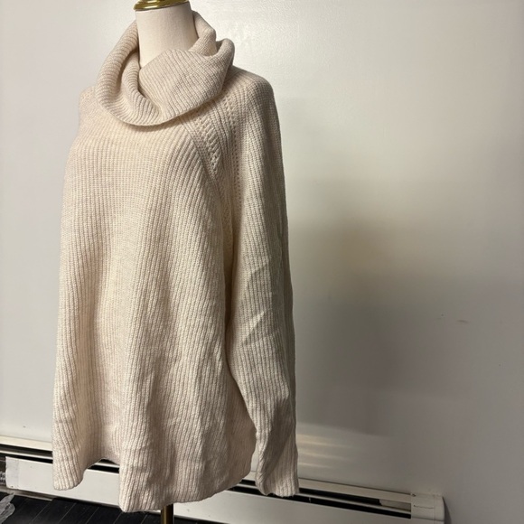 Lane Bryant Cozy Cream Cowl Neck Sweater - Picture 3 of 5